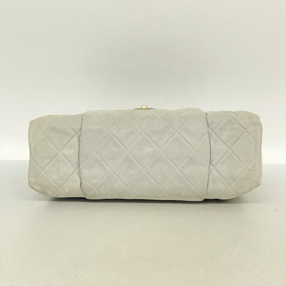 【6kb1189】シャネル ショルダーバッグ マトラッセ レザー グレー ゴールド金具【中古】レディース