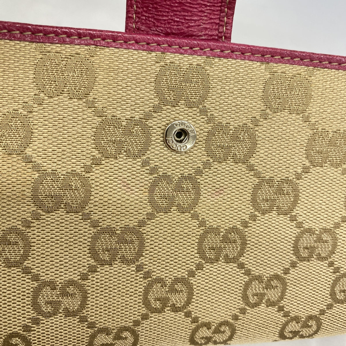 【6kb1209】グッチ 長財布 GGキャンバス 112715 キャンバス ベージュ シャンパンゴールド金具【中古】レディース