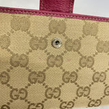 【6kb1209】グッチ 長財布 GGキャンバス 112715 キャンバス ベージュ シャンパンゴールド金具【中古】レディース