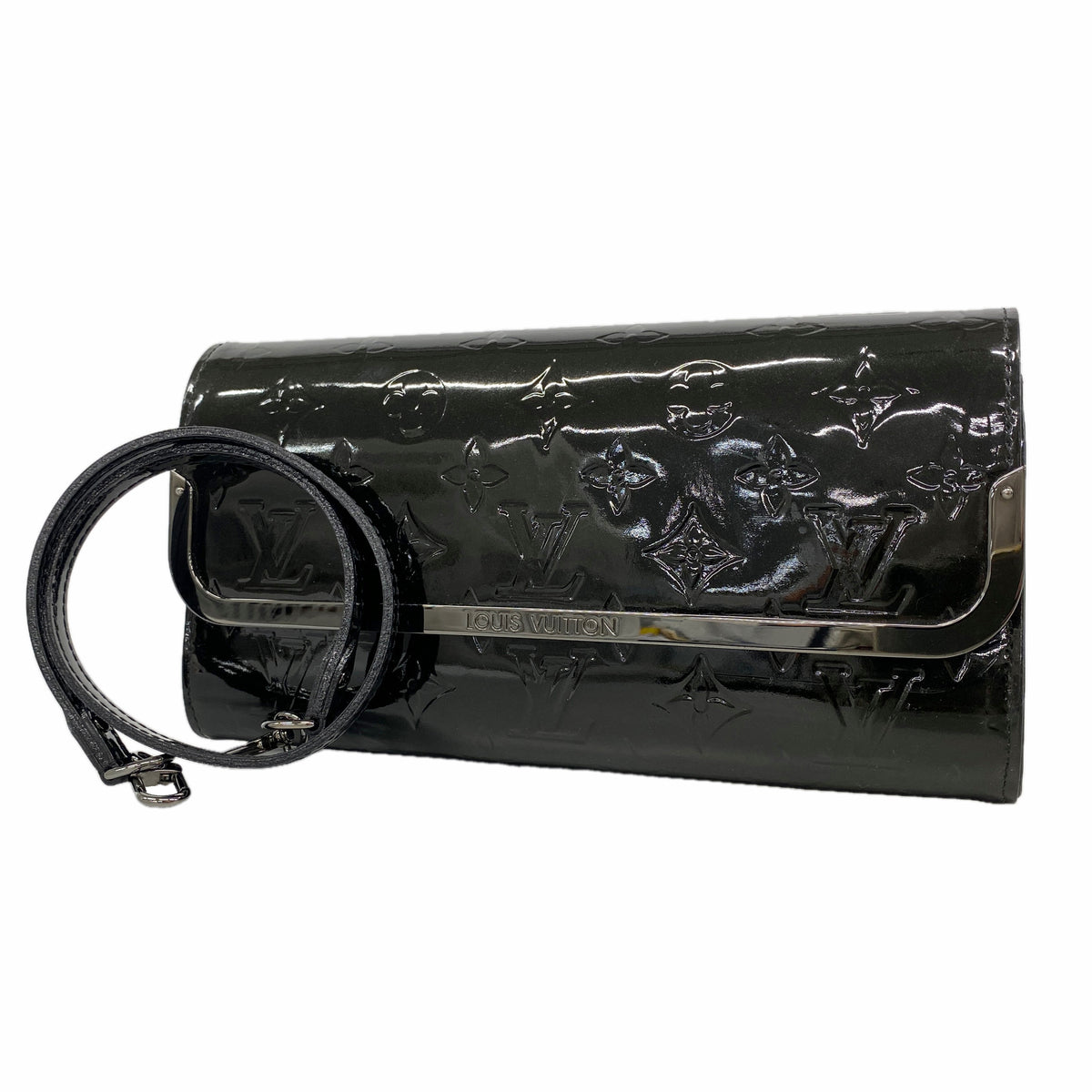 【6kb1224】ルイヴィトン ショルダーバッグ ヴェルニ ロスモアMM M90069 ノワールマニエティック【中古】レディース