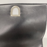 【6kb1225】クリスチャンディオール ショルダーバッグ ディオラマ レザー ブラック シルバー金具【中古】レディース