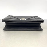 【6kb1225】クリスチャンディオール ショルダーバッグ ディオラマ レザー ブラック シルバー金具【中古】レディース