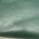 【6kb1240】セリーヌ ハンドバッグ レザー グリーン ゴールド金具【中古】レディース