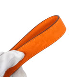 【6kb1252】エルメス クラッチバッグ ケリーデペッシュ25 ヴォーエプソン オレンジ シルバー金具 W刻印【中古】メンズ