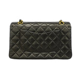 【6kb1254】シャネル ショルダーバッグ マトラッセ Wフラップ Wチェーン ラムスキン ブラック ゴールド金具【中古】レディース