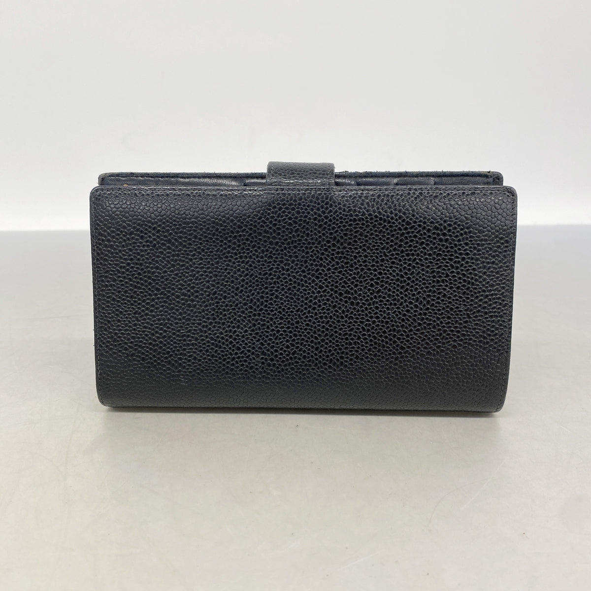 【6kb1274】シャネル 長財布 キャビアスキン ブラック ゴールド金具【中古】レディース