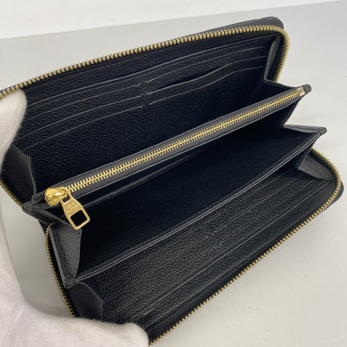 【6kb1285】ルイヴィトン 長財布 モノグラム・アンプラント ジッピーウォレット M61864 ノワール【中古】レディース