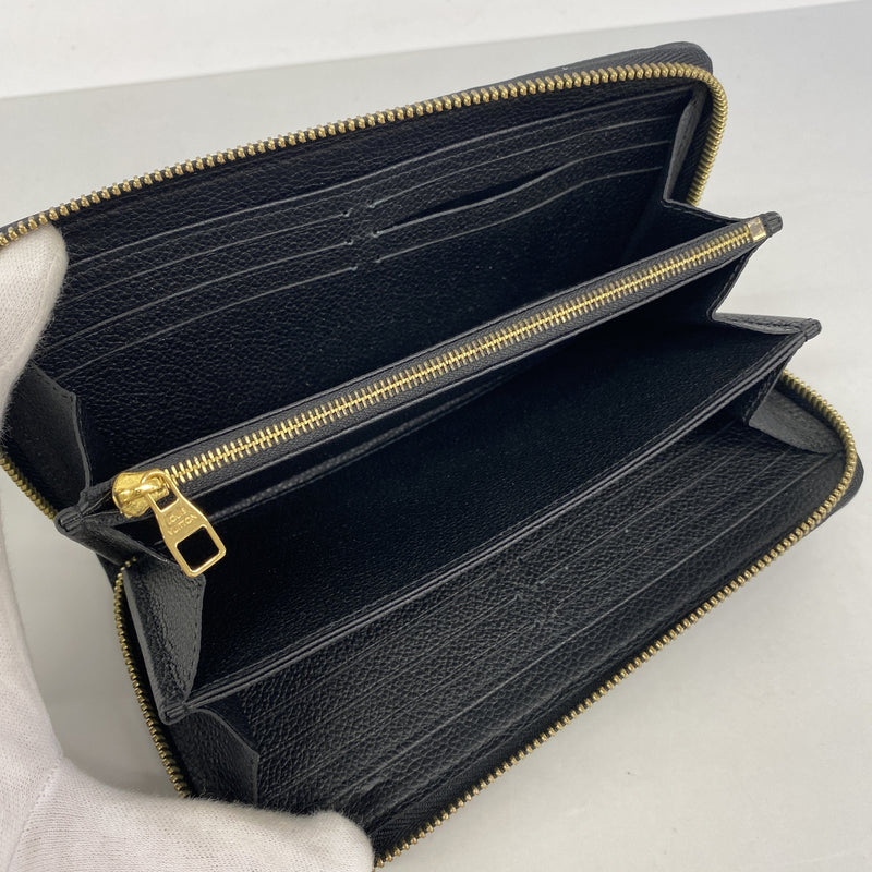 【6kb1285】ルイヴィトン 長財布 モノグラム・アンプラント ジッピーウォレット M61864 ノワール【中古】レディース