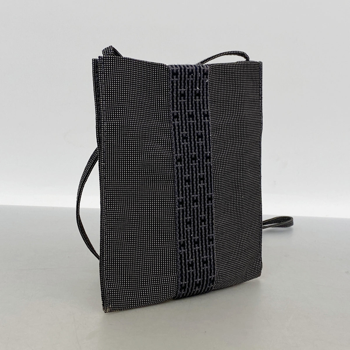 【6kb1293】エルメス ショルダーバッグ エールラインポシェット ナイロン グレー【中古】レディース