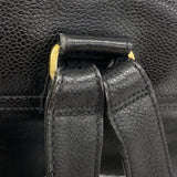 【6kb1313】シャネル リュック・デイパック トリプルココ キャビアスキン ブラック ゴールド金具【中古】レディース