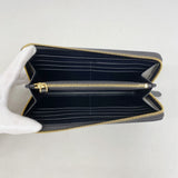【6kb1337】プラダ 長財布 レザー ブラック ゴールド金具【中古】レディース