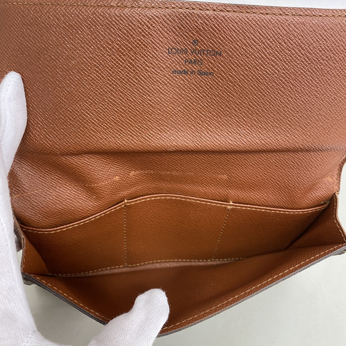 【6kb1346】ルイヴィトン 長札入れ モノグラム ポルト円3カルトクレディ M61818 ブラウン【中古】レディース