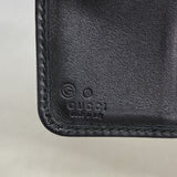 【6kb1361】グッチ 財布 マイクログッチシマ 449395 レザー ブラック シャンパンゴールド金具【中古】レディース