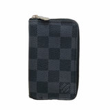 【6kb1366】ルイヴィトン コインケース ダミエ・グラフィット ジッピーコインパース N63076 ブラック【中古】メンズ