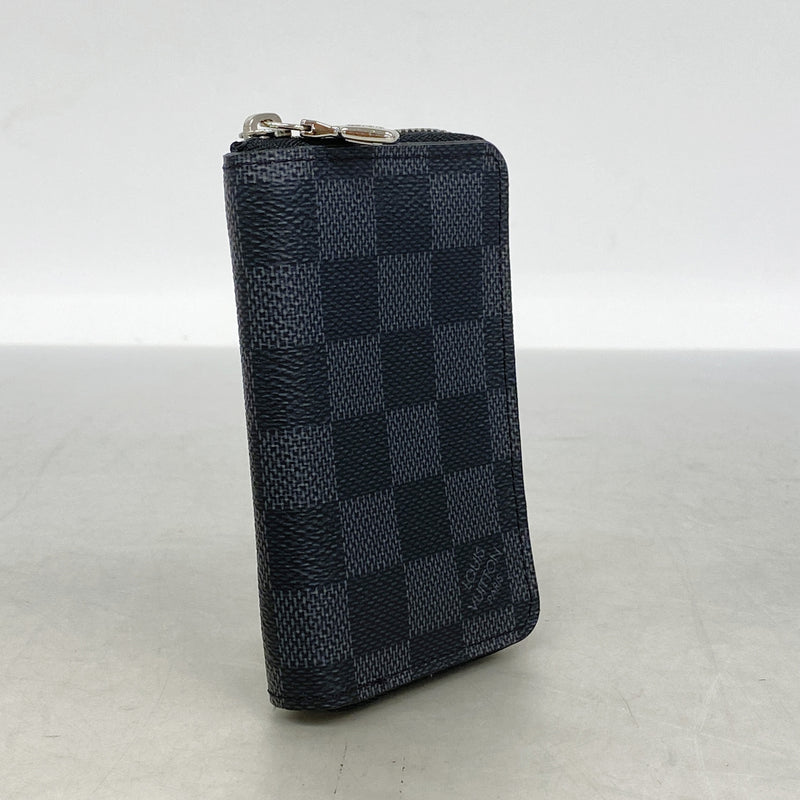 【6kb1366】ルイヴィトン コインケース ダミエ・グラフィット ジッピーコインパース N63076 ブラック【中古】メンズ