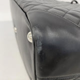 【6kb1381】シャネル トートバッグ カンボン ラムスキン ブラック シルバー金具【中古】レディース