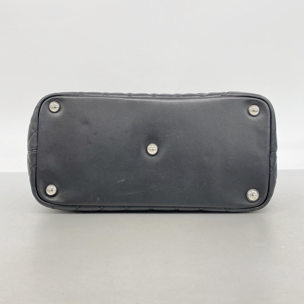 【6kb1381】シャネル トートバッグ カンボン ラムスキン ブラック シルバー金具【中古】レディース