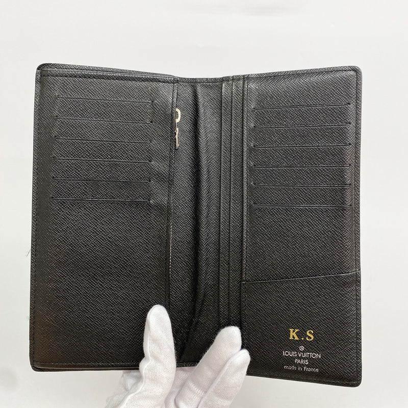 【6kb1401】ルイヴィトン 長財布 ダミエ・グラフィット ポルトフォイユブラザ N62665 ブラック グレー【中古】メンズ