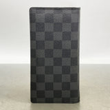 【6kb1401】ルイヴィトン 長財布 ダミエ・グラフィット ポルトフォイユブラザ N62665 ブラック グレー【中古】メンズ