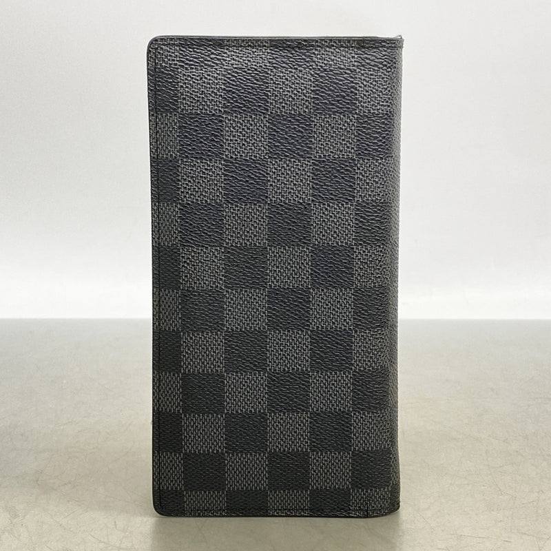 【6kb1401】ルイヴィトン 長財布 ダミエ・グラフィット ポルトフォイユブラザ N62665 ブラック グレー【中古】メンズ