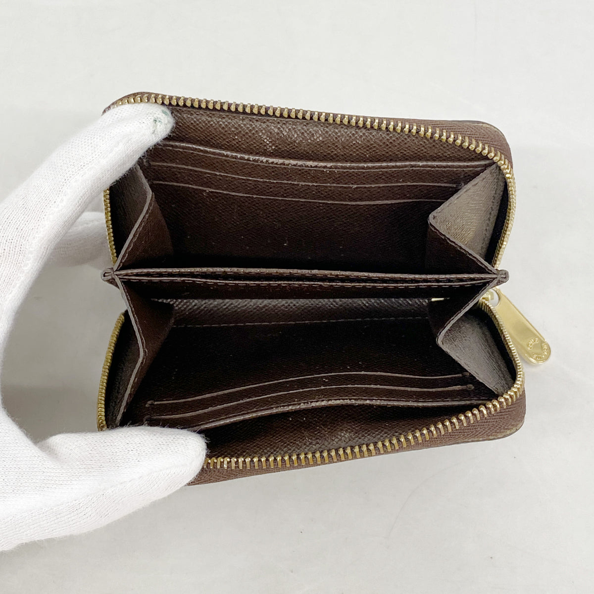 【6kb1411】ルイヴィトン コインケース ダミエ ジッピーコインパース N63070 エベヌ【中古】メンズ レディース ユニセックス