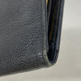 【6kb1414】シャネル 財布 キャビアスキン ブラック ゴールド金具【中古】レディース