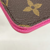【6kb1422】ルイヴィトン iphoneケース モノグラム フォリオ M63444 ブラウン ローズ iPhoneX/XS【中古】レディース