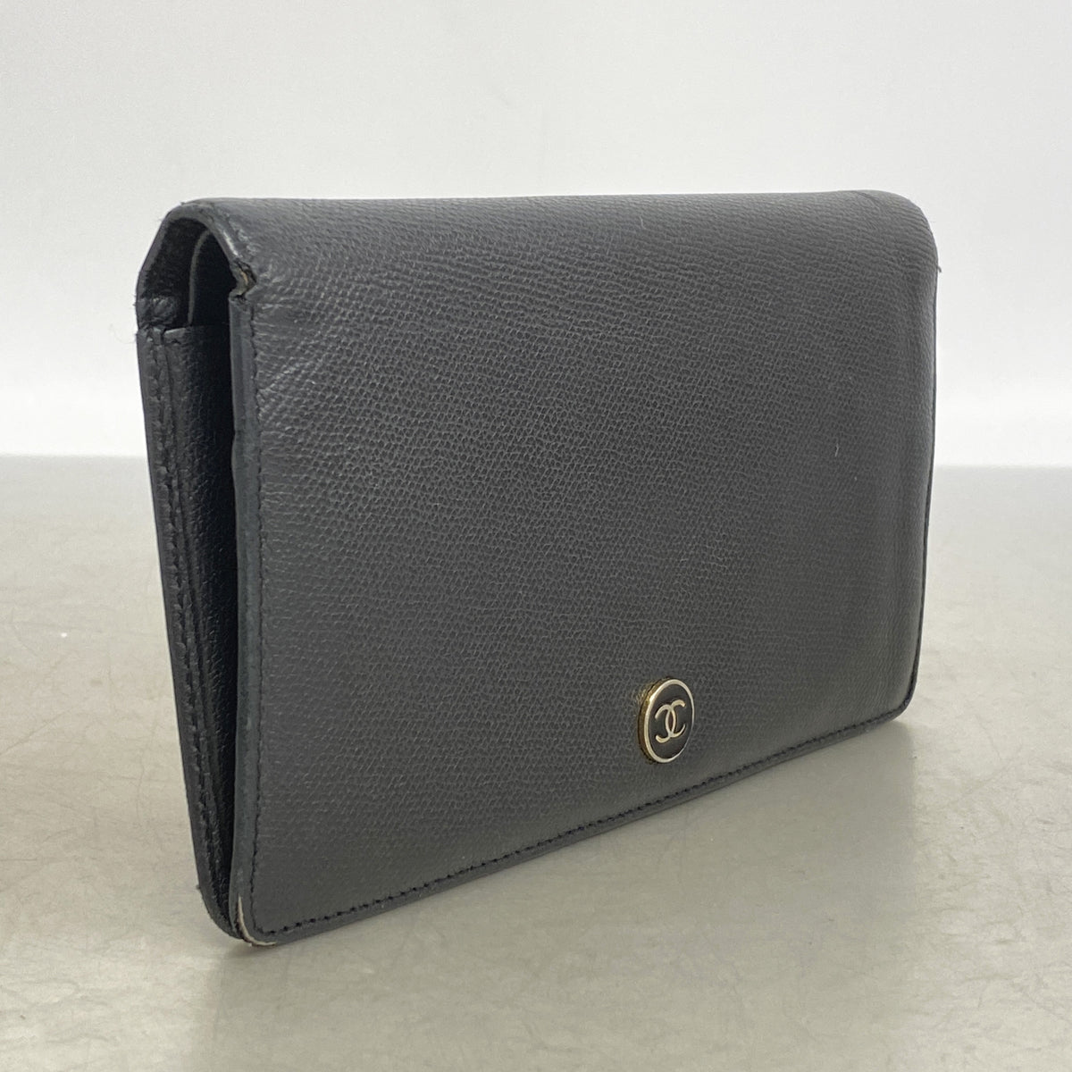 【6kb1423】シャネル 長財布 ココボタン レザー ブラック ゴールド金具【中古】レディース