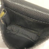 【6kb1424】シャネル シガレットケース キャビアスキン ブラック ゴールド金具【中古】レディース
