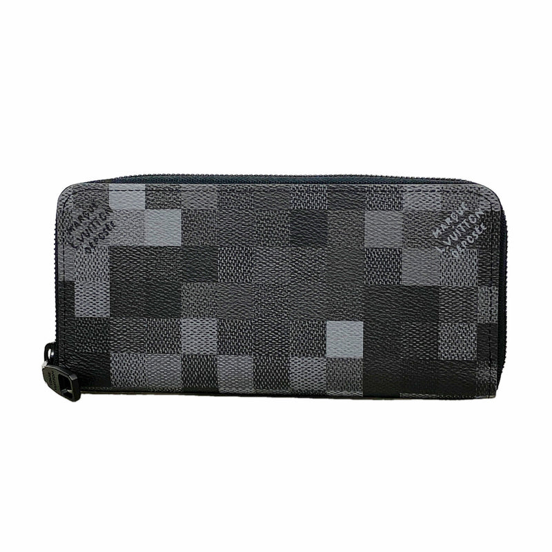 【6kb1438】ルイヴィトン 長財布 ダモフラージュ ジッピーウォレットホリゾンタル M28742 ブラック【中古】メンズ