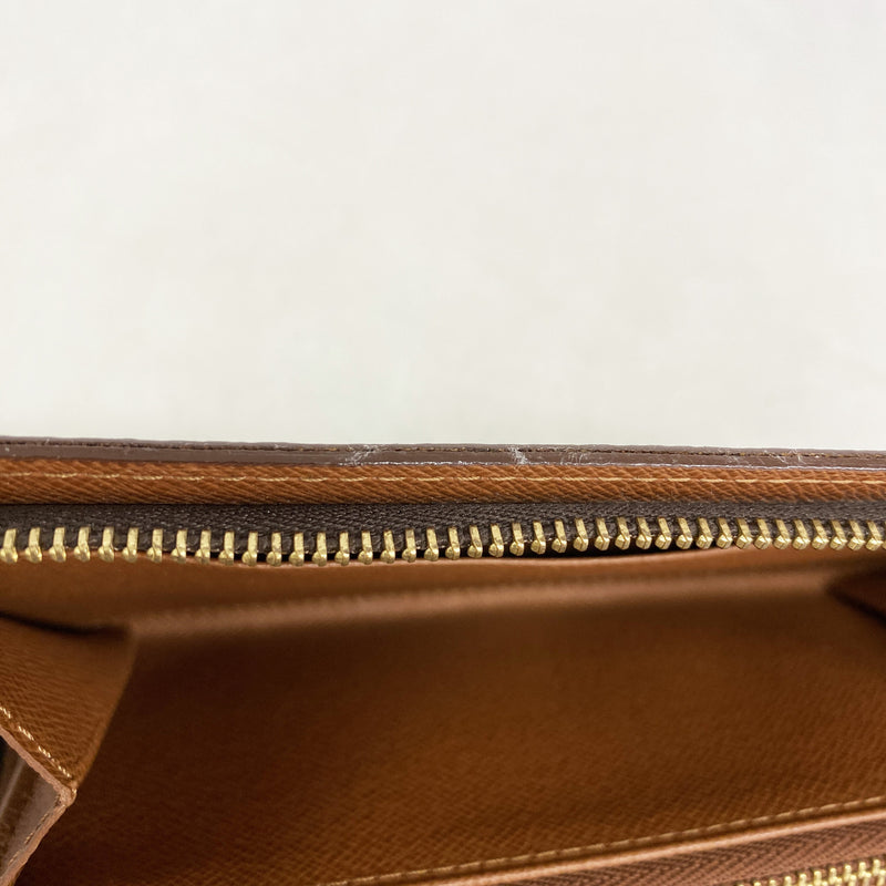 【6kb1459】ルイヴィトン 長財布 モノグラム ポルトモネジップ M61727 ブラウン【中古】レディース