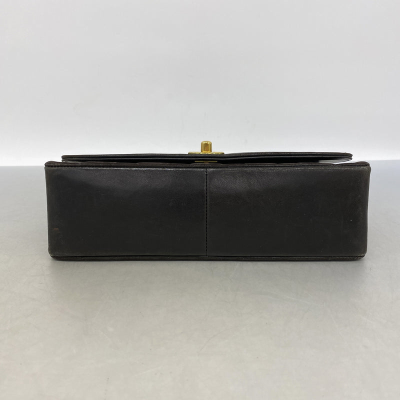 【6kb1460】シャネル ショルダーバッグ ダイアナ チェーンショルダー ラムスキン ブラック ゴールド金具【中古】レディース