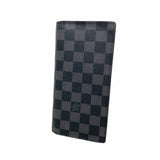 【6kb1483】ルイヴィトン 長財布 ダミエ・グラフィット ポルトフォイユブラザ N62665 ブラック グレー【中古】メンズ