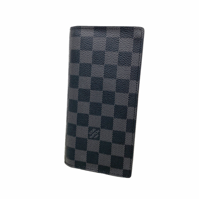 【6kb1483】ルイヴィトン 長財布 ダミエ・グラフィット ポルトフォイユブラザ N62665 ブラック グレー【中古】メンズ