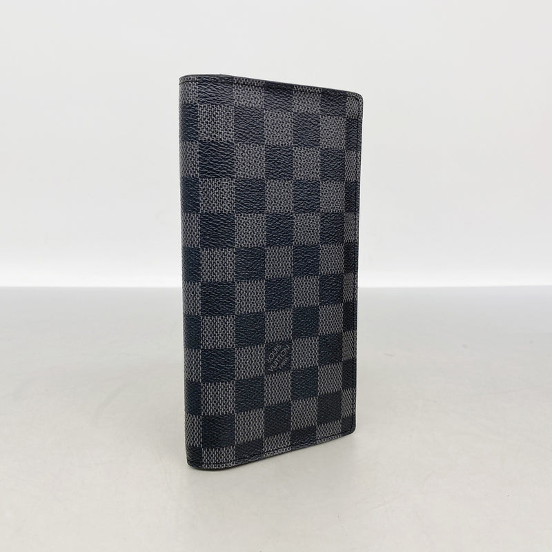 【6kb1483】ルイヴィトン 長財布 ダミエ・グラフィット ポルトフォイユブラザ N62665 ブラック グレー【中古】メンズ