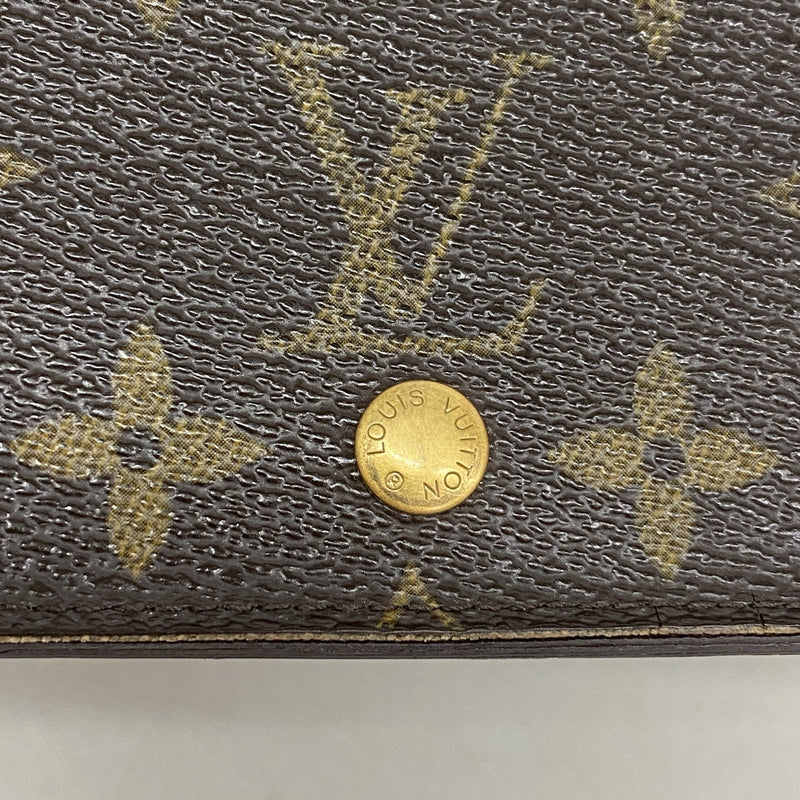 【6kb1499】ルイヴィトン 財布 モノグラム ポルトモネビエトレゾール M61730 ブラウン【中古】レディース