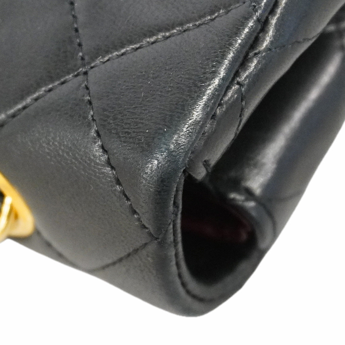 【6kb1530】シャネル ショルダーバッグ マトラッセ チェーンショルダー ラムスキン ブラック ゴールド金具【中古】レディース