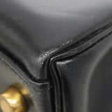 【6kb1532】エルメス ハンドバッグ ケリー32 ボックスカーフ ブラック ゴールド金具 〇W刻印 2wayバッグ【中古】レディース