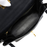 【6kb1533】エルメス ハンドバッグ ケリー32 トリヨンクレマンス ブラック ゴールド金具 □D刻印 2wayバッグ【中古】レディース