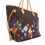【6kb1537】ルイヴィトン トートバッグ モノグラム LV×TM ネヴァーフルMM 村上隆 M13271 ブラウン【中古】レディース
