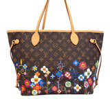 【6kb1537】ルイヴィトン トートバッグ モノグラム LV×TM ネヴァーフルMM 村上隆 M13271 ブラウン【中古】レディース