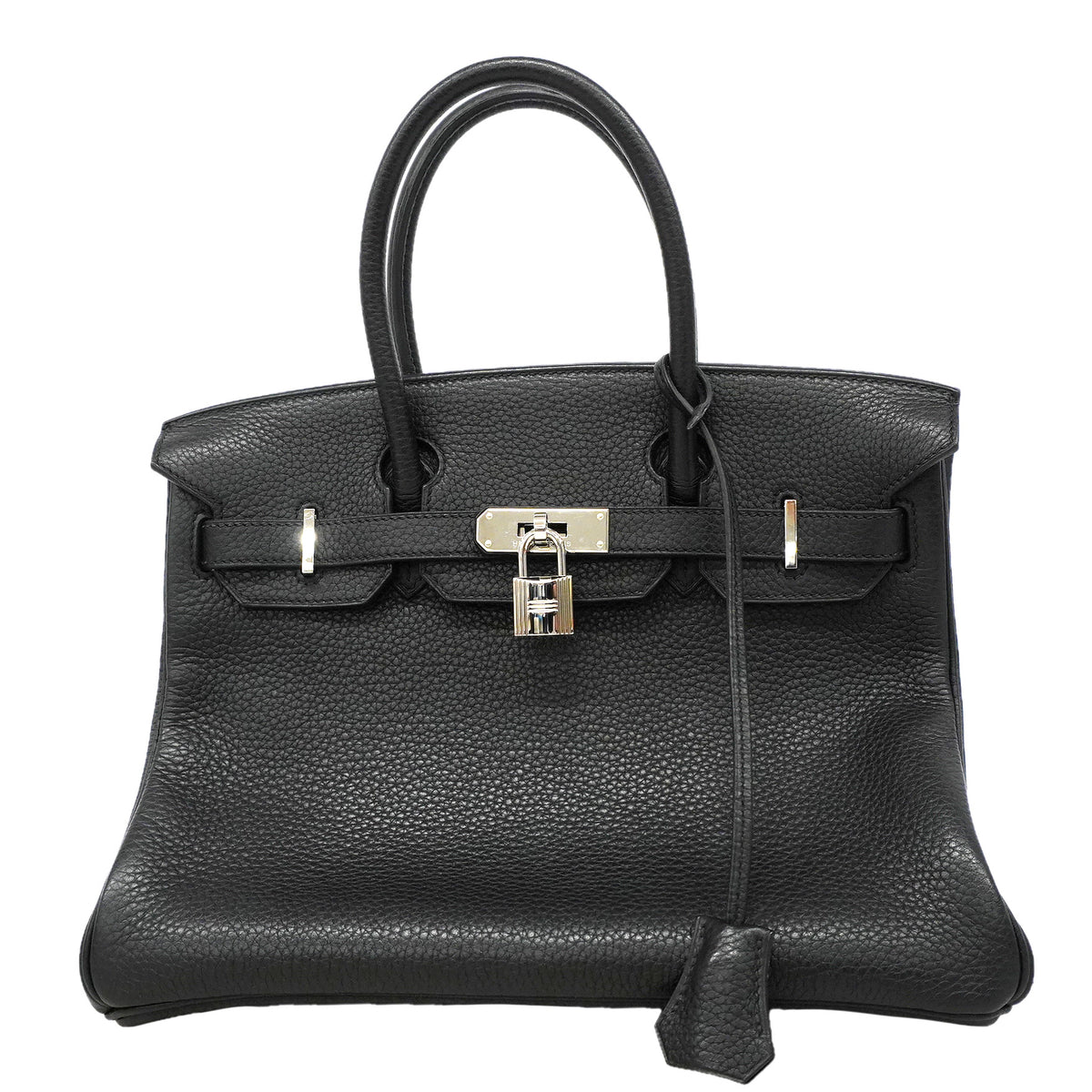 【6kb1539】エルメス ハンドバッグ バーキン30 トゴ ブラック シルバー金具 □M刻印【中古】レディース
