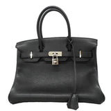 【6kb1539】エルメス ハンドバッグ バーキン30 トゴ ブラック シルバー金具 □M刻印【中古】レディース