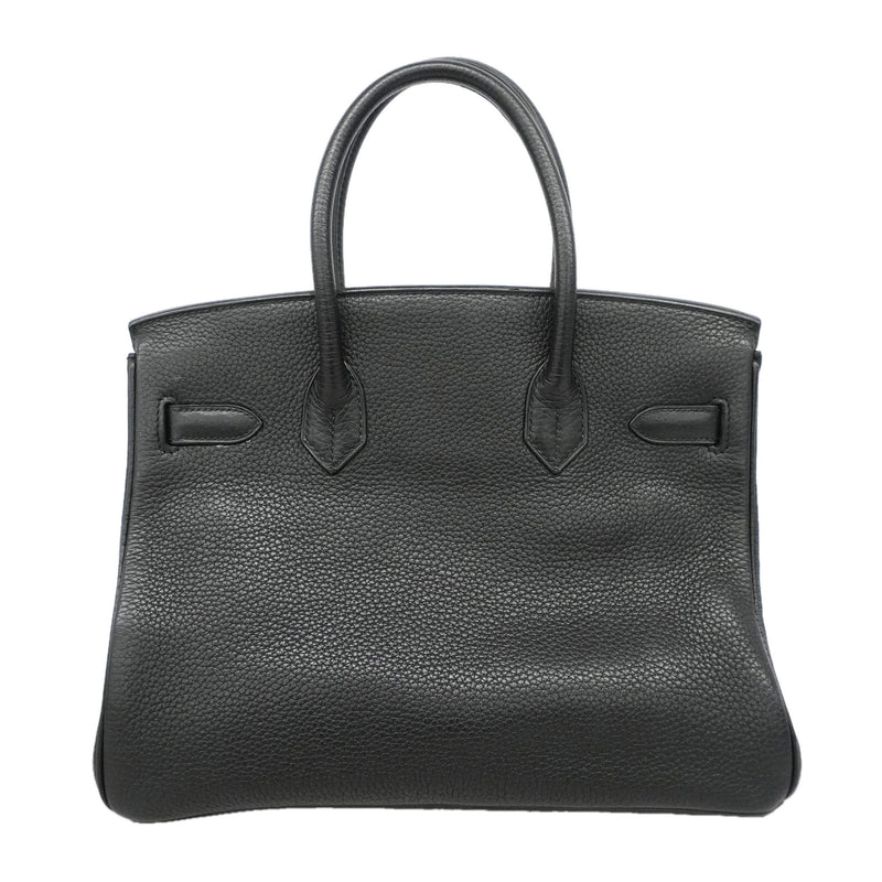 【6kb1539】エルメス ハンドバッグ バーキン30 トゴ ブラック シルバー金具 □M刻印【中古】レディース