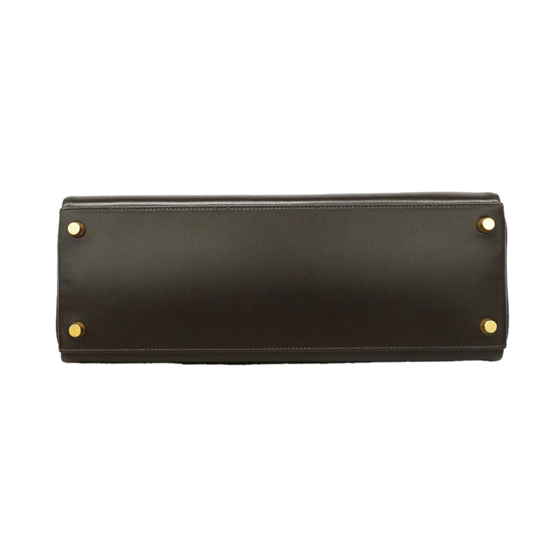 【6kb1540】エルメス ハンドバッグ ケリー32 ボックスカーフ テール ゴールド金具 □D刻印 2wayバッグ【中古】レディース