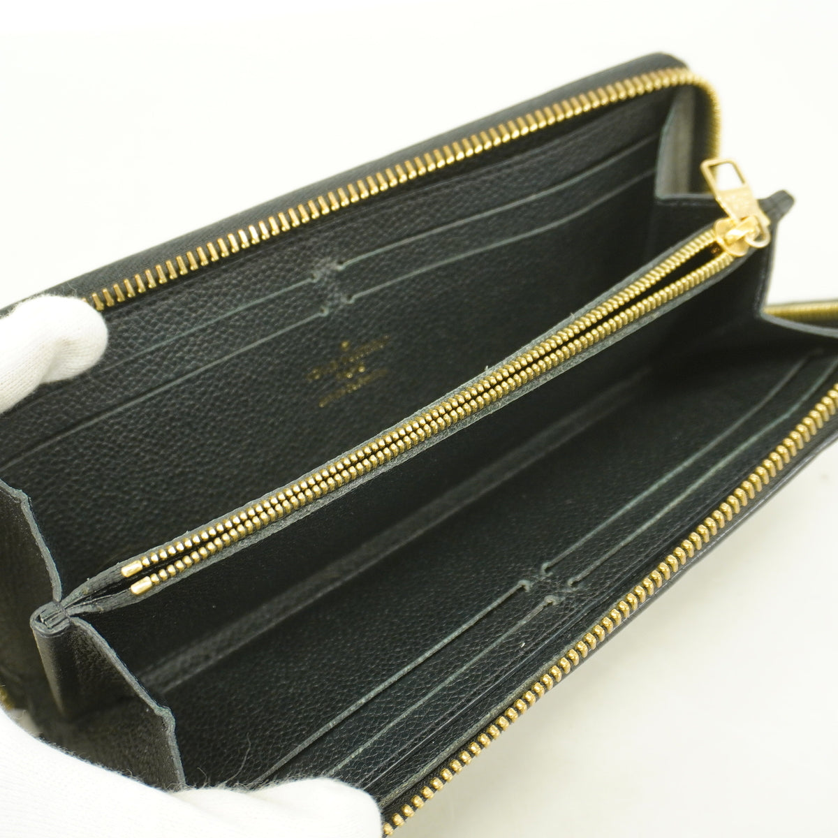【6kb1551】ルイヴィトン 長財布 モノグラム・アンプラント ポルトフォイユクレマンス M60171 ノワール【中古】レディース