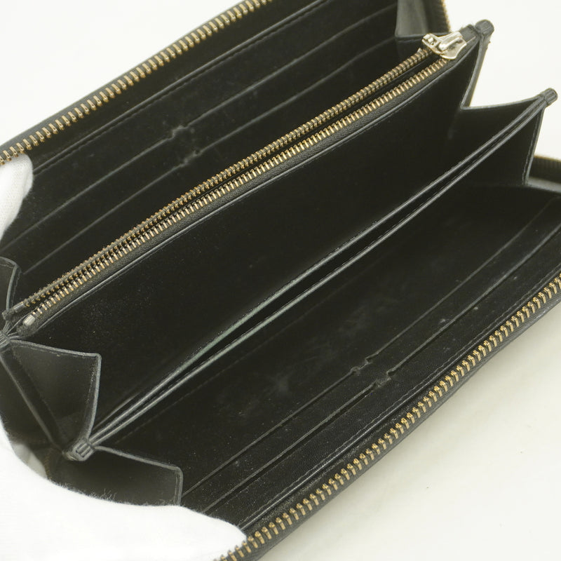 【6kb1557】ルイヴィトン 長財布 ヴェルニ ジッピーウォレット M90075 ノワールマニエティック【中古】レディース