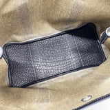 【6kb1627】エルメス トートバッグ ガーデンパーティPM トワルアッシュ ブラック シルバー金具 □H刻印【中古】レディース