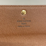 【6kb1686】ルイヴィトン 長財布 モノグラム ポシェットポルトモネクレディ M61726 ブラウン【中古】レディース
