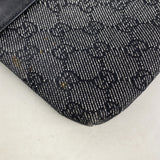 【6kb1729】グッチ ウエストバッグ 28566 デニム ブラック シルバー金具【中古】メンズ レディース ユニセックス